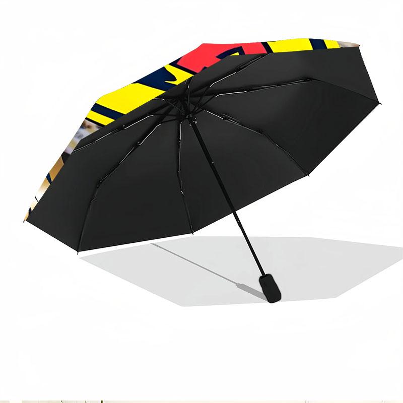 Club America Print Automatic Open Close Umbrella, Portable Foldable Umbrella, for Outdoor Commute Camping Trip, Ideal Birthday Gift