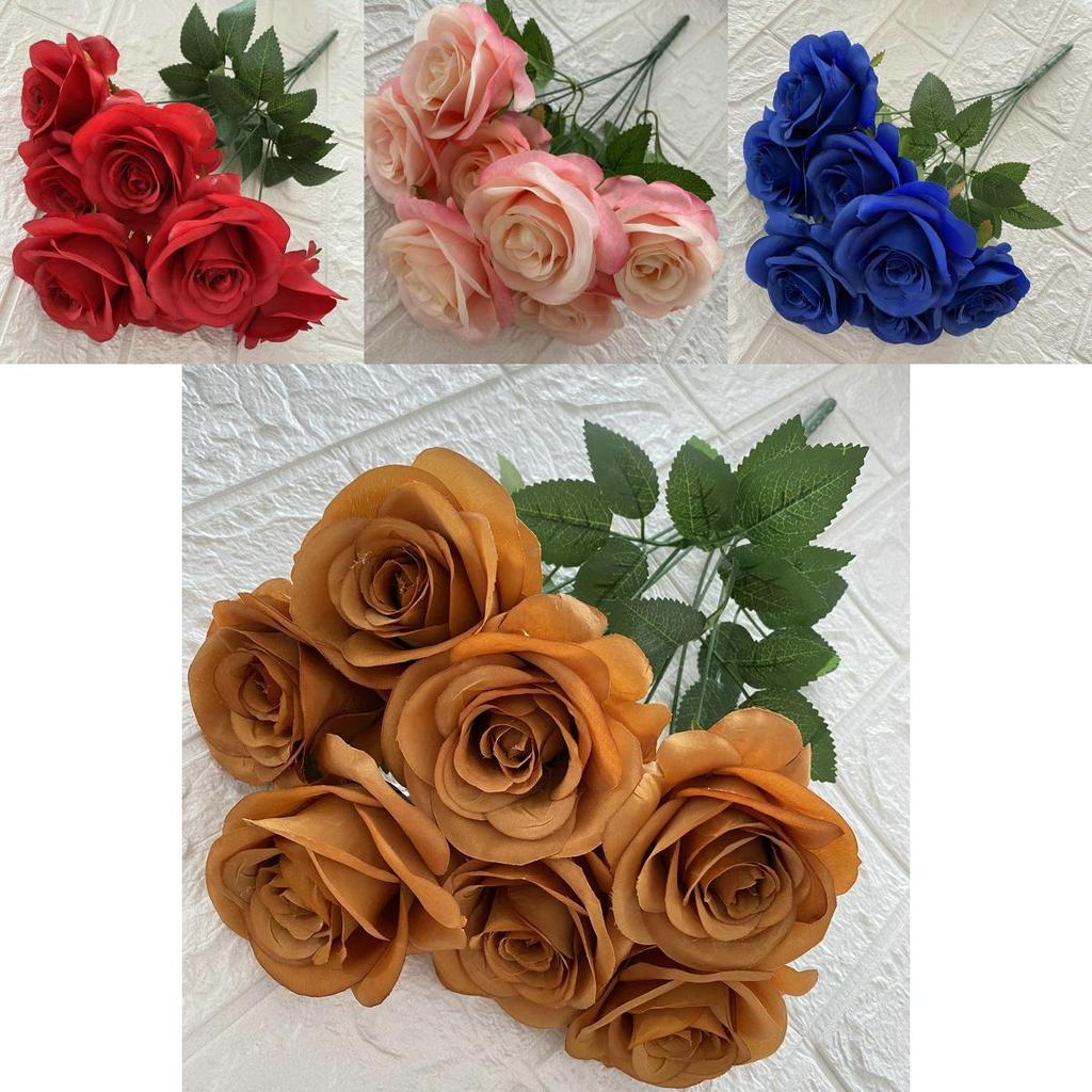 Simulation Rose Bouquet For Wedding Decor Photography Props Home Decoration Diy