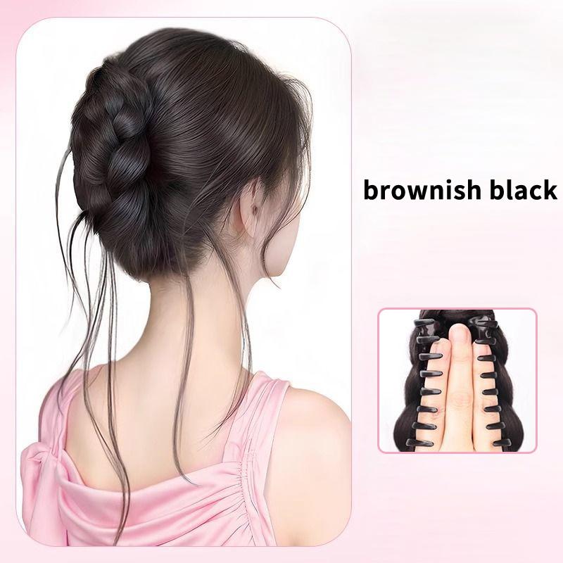 Synthetic Wig Ponytail Top Hair Claw Flower Bud Hair Extension Invisible Hairpiece Ponytail For Women Dress Up Hair Accessories