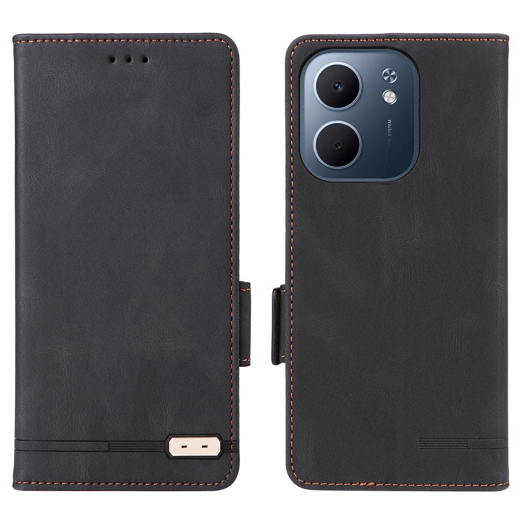 For Oppo A5x 5G/4G Case Leather Wallet Flip Phone Cover with Hardware Decor