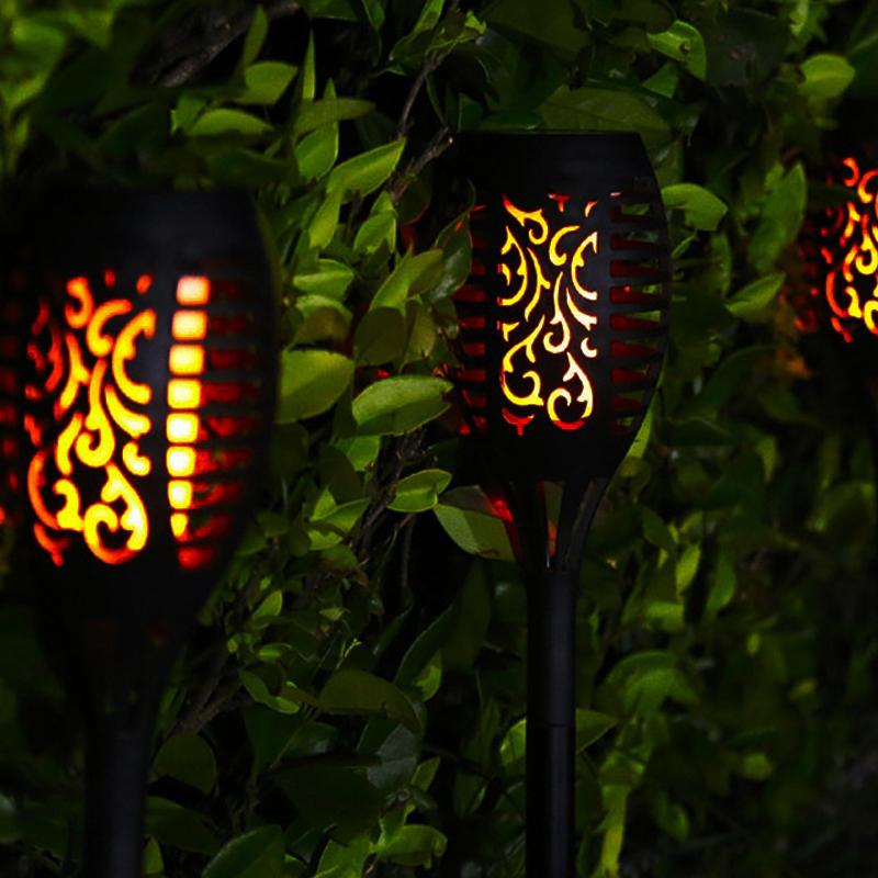 Solar Outdoor Waterproof 12 Led Torch Light Flame Lamp Flickering Flame Lights for Garden