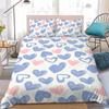 Heart Love Duvet Cover Set Home Style Bedding Soft Laundry Cotton Bed 3 Piece Set Student Dormitory Gift
