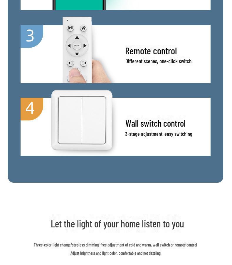 2023 Modern Full-Spectrum Eye Protection Ceiling Lamp for Living Room, Bedroom, Study, and Restaurant