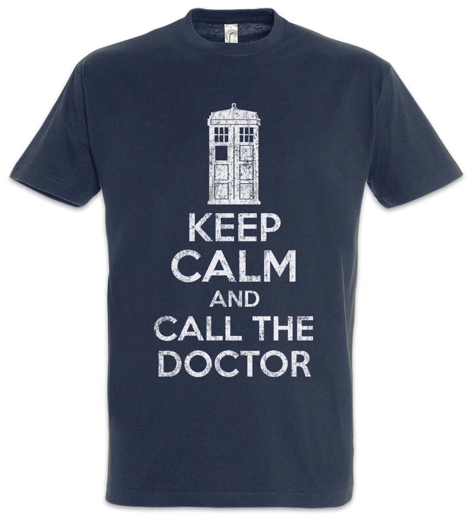 Keep Calm And Call The Doctor T-Shirt Who phone booth Dr. Fun 4XL