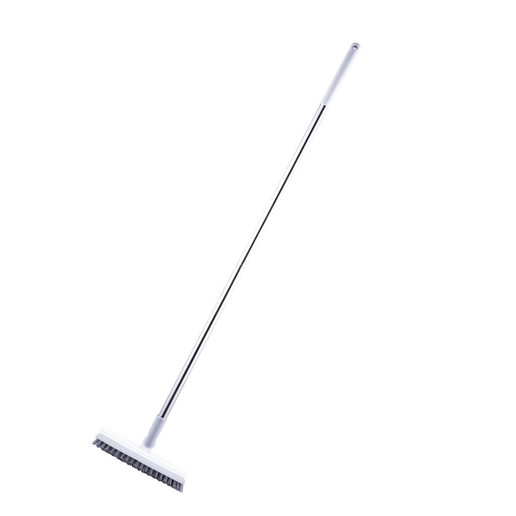Floor Scrub Brush Professional Efficient V Shaped Corner Brush Grout Brush with   Handle for Showers Bathroom Kitchen