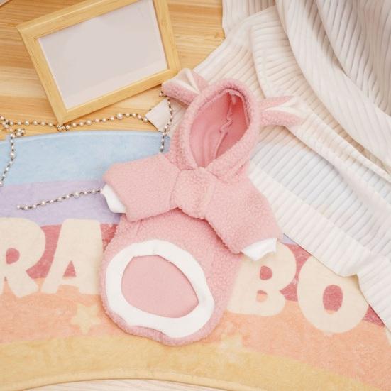 Hoodie Pets Clothes Two-leg Design Thickened with 2 Ears Soft Comfortable Autumn Winter