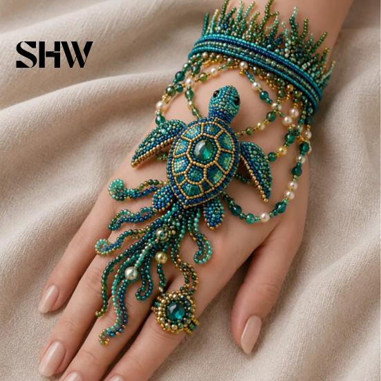 Pulsera de Cadena de Mano Manualidades DIY Kit de Cuentas, Set para Hacer Joyería Tejida con Cuentas, Kit de Accesorios Ajustables para Adultos Regalos Amantes de las Manualidades