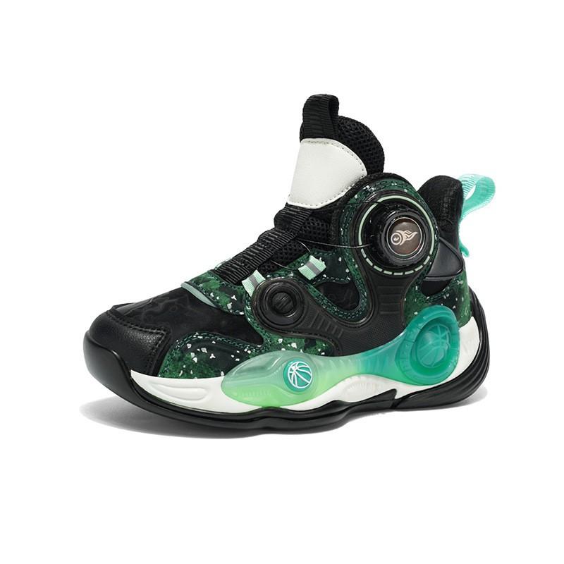Boys Basketball Shoes Kids Outdoor Indoor Sports Training Sneakers With Anti-Slip Sole Shock Absorption Lightweight Breathable
