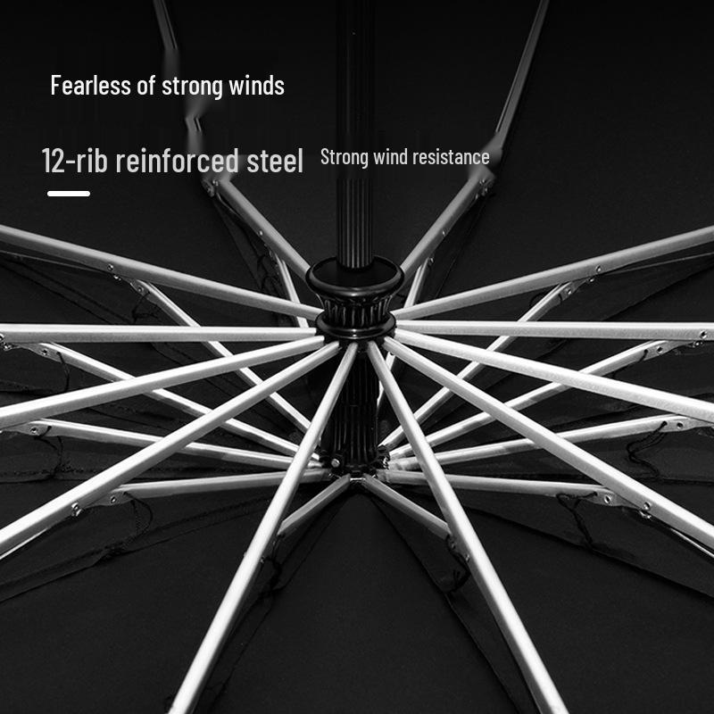 Extra Large Automatic Windproof Reflective Reverse Umbrella for Men