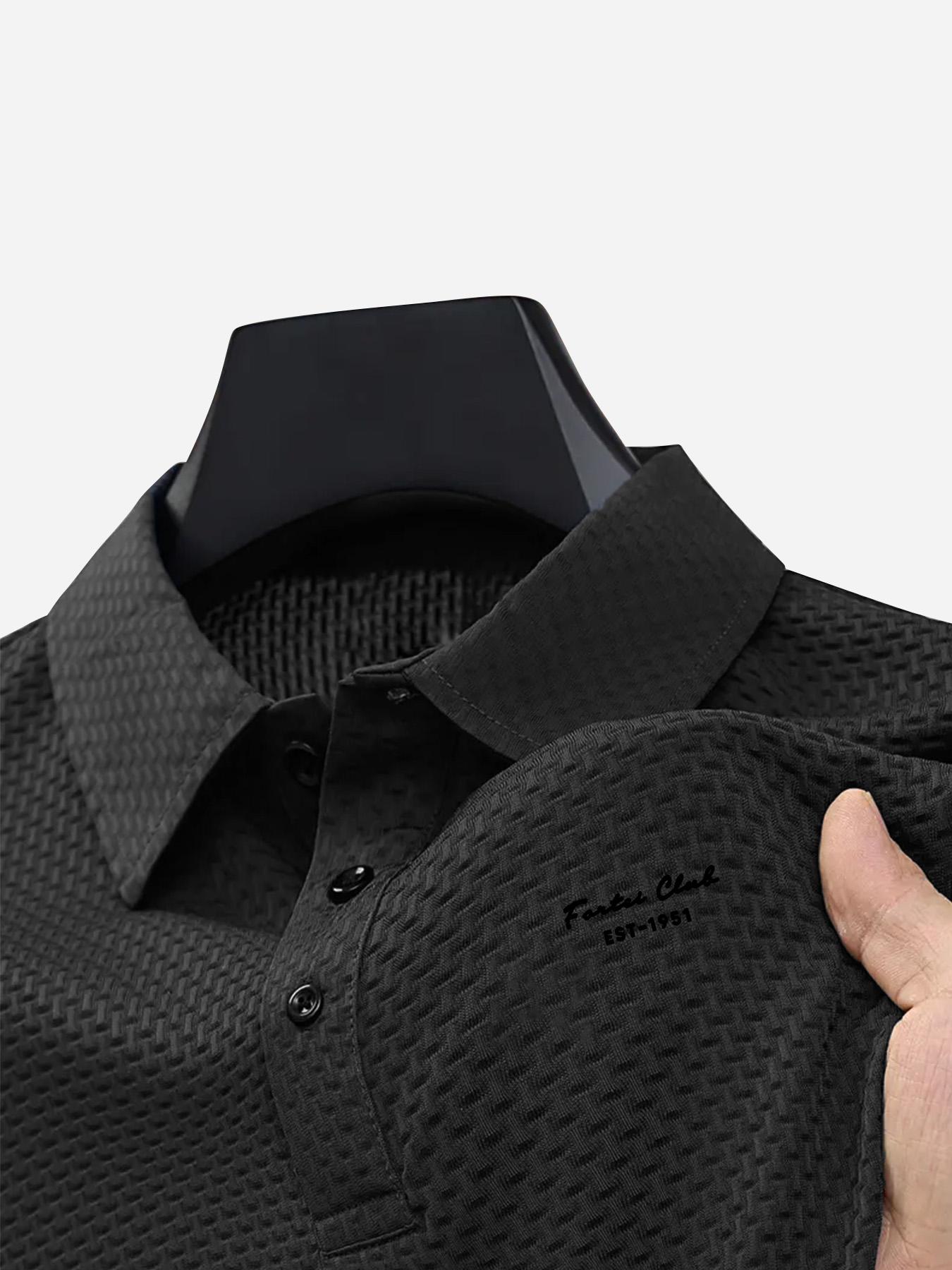 

Мужские рубашки-поло на 3 пуговицах, повседневные, для работы, быстросохнущие, с коротким рукавом, для гольфа, для улицы L чёрный