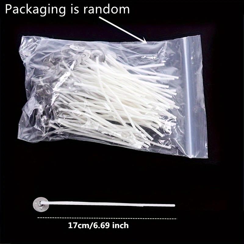 100Pcs Candle Wick with Metal Base, Handmade Aromatherapy Candle Wick, Homemade Beeswax Candle Consumables