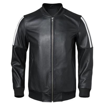 Chinese Size Fashion 100% Cowhide or Sheepskin Genuine Leather Jacket Men Leather Coat Boy Leather Clothing Autumn Spring Asian Size