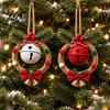 Rustic Holiday Ornaments Christmas Bell Pendant for Decor, Metal Hanging Ornament with Room Decor Hemp Rope Tree Wall And Door Decoration