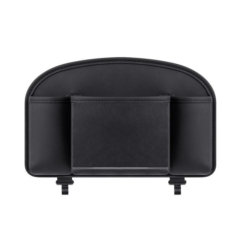 PU Leather Car Back Seat Organizer with Multifunctional Storage Cup Holder Tissue Box and Phone Pocket for Car Use
