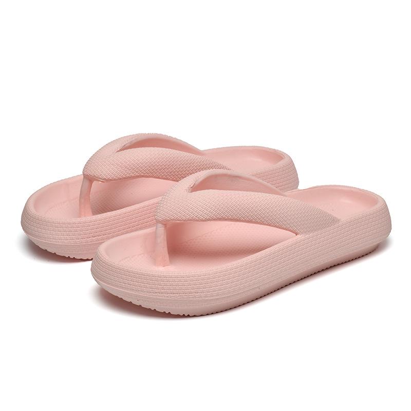 Unisex Thick-Soled Summer Flip-Flops: Breathable, Non-Slip, Soft Sole