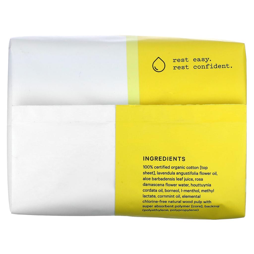 100% Organic Cotton Cover Heavy Flow Weekly Pads, 16 Pack