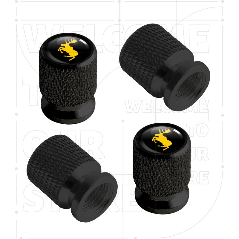 

For Volvo Prancing Moose XC90 S90 V90 XC60 XC40 LOGO 4pcs Car Wheel Tire Valve Aluminum Caps Tyre Stem Covers Airdust Waterproof 1set