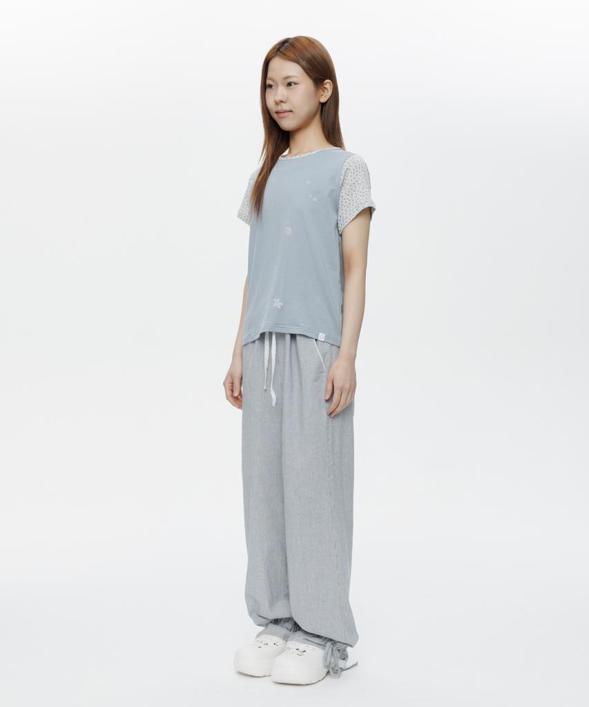 Ohesio Lace String Pants, Stripe