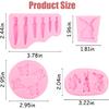 Rabbit Chocolate Silicone Molds 4 Pcs, Easter Bunny Ears Carrots Fondant Mold for Cake Decoration Candy Sugar Cupcake Topper Easter Party Polymer