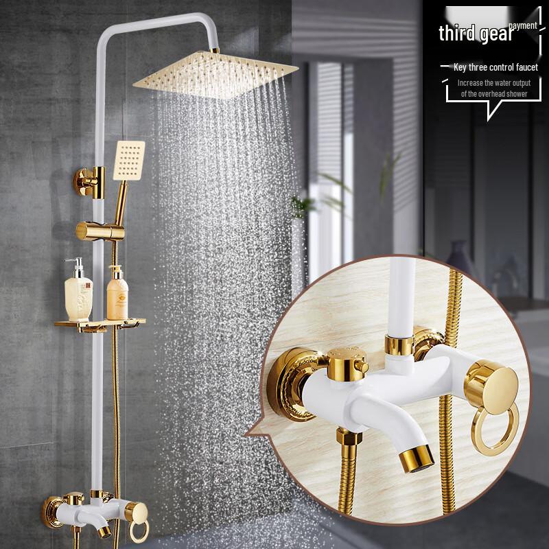 Huinizi Platinum Small Apple Shower Faucet Set