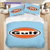 Gulf Brand Logo Three-piece set (1 * duvet cover + 2 * pillowcase, without core) 2D Flat Soft and comfortable Duvet cover and pillowcase Bedding set