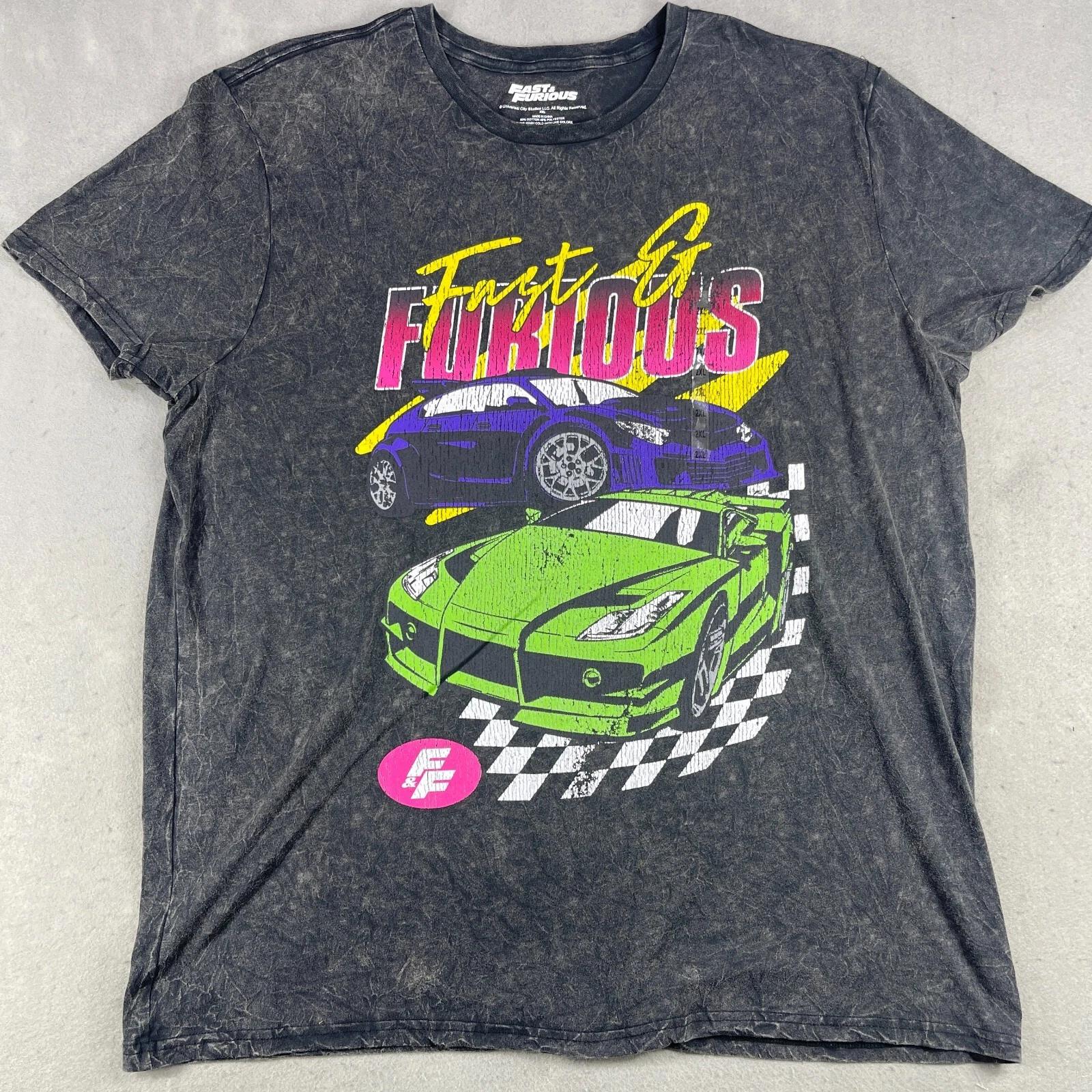 Fast and Furious T-Shirt Adult XL Black VTG Style Short Sleeves Graphic Mens M