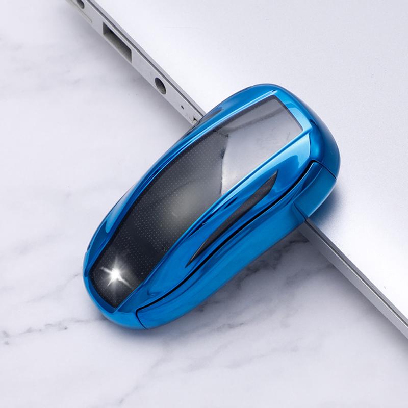 TPU+PC Key Shell For Tesla Model3 Smart All-inclusive Car Key Cover Car Key Case Protective Cover
