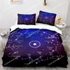 Sonne und Mond Bettbezug King Mikrofaser Astrologie Bettwäscheset Zwölf Sternbilder Tierkreis Deckenbezug für Kinder Jungen Mädchen