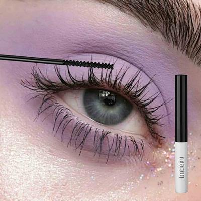4D Zijdevezel Zwarte Mascara, Extra Fijne Borstelkop, Dunne Krullende & Dikke Verlengende, Zweetproof En Waterdichte Oogmake-up, Zonnebloem Wimpereffect