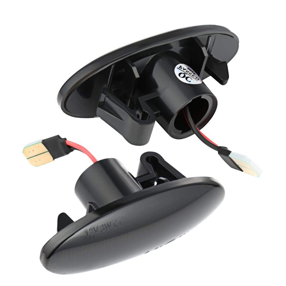 1 Pair LED Dynamic Side Marker Lights Turn Signal Lights Sequential Blinker Lights Canbus