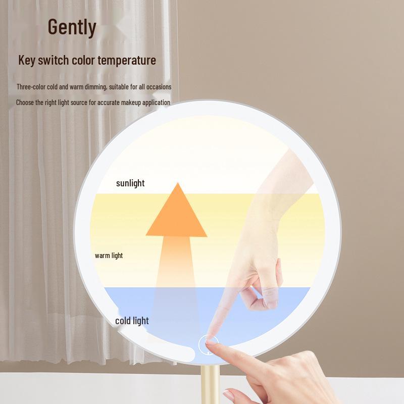 2024 LED Makeup Mirror with Storage - Desktop Vanity Mirror with Fill Light for Students