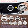 3D ABS Emblemat Przedni Samochodu Odznaka Tylnej Klapy Bagażnika Naklejka na Kierownicę Do Qashqai Tiida Kicks Versa Leaf Sentra Altima X-trail