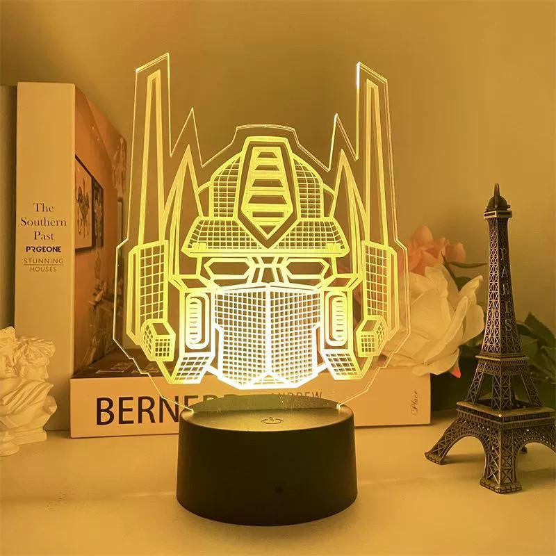 Transformers Optimus Prime 3d Night Light 7 Colors Led Lamp Table