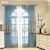 1PZ LOZUJOJU Tenda Trasparente Ricamata Classica di Lusso Europea in Garza per Soggiorno Camera da Letto Balcone Finestra Decorazione Casa