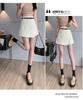 Women's High-Waist White A-Line Culottes Skirt - Spring 2025