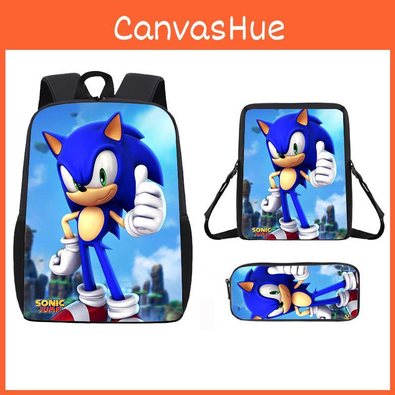Pattern Cartoon Children Breathable Backpack Three Piece Set