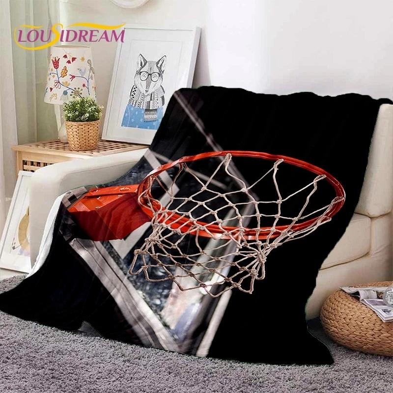 Nejnovější rám basketbalového hřiště Měkká flanelová deka na postele Ložnice Pohovka Piknik, Přehoz na přikrytí Venkovní volnočasový Spánek Dárek