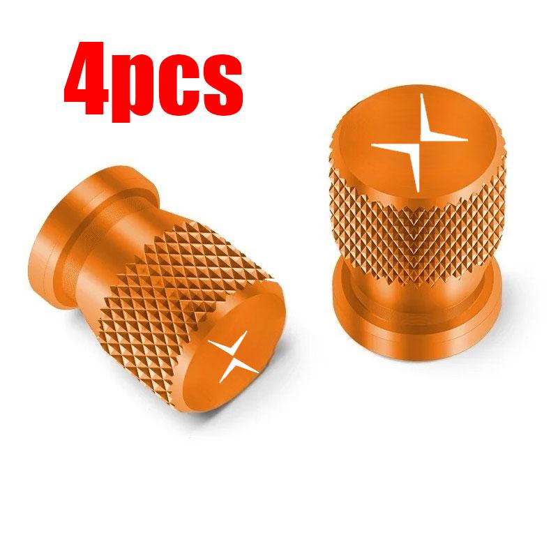 4PCS Colorful Car Accessories Car Tire Valve Cap For Volvo Polestar 1 Polestar 2 Polestar 3 Polestar 4 Polestar 5