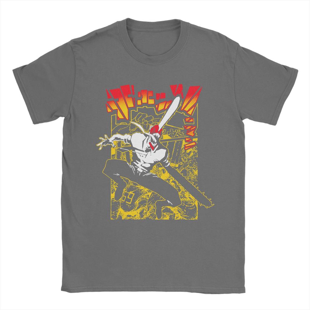 Chainsawman T Shirt Chainsaw Man Manga Denji Pochita Devil Makima Anime Cotton Clothes Funny Short Sleeve Crewneck T-Shirt