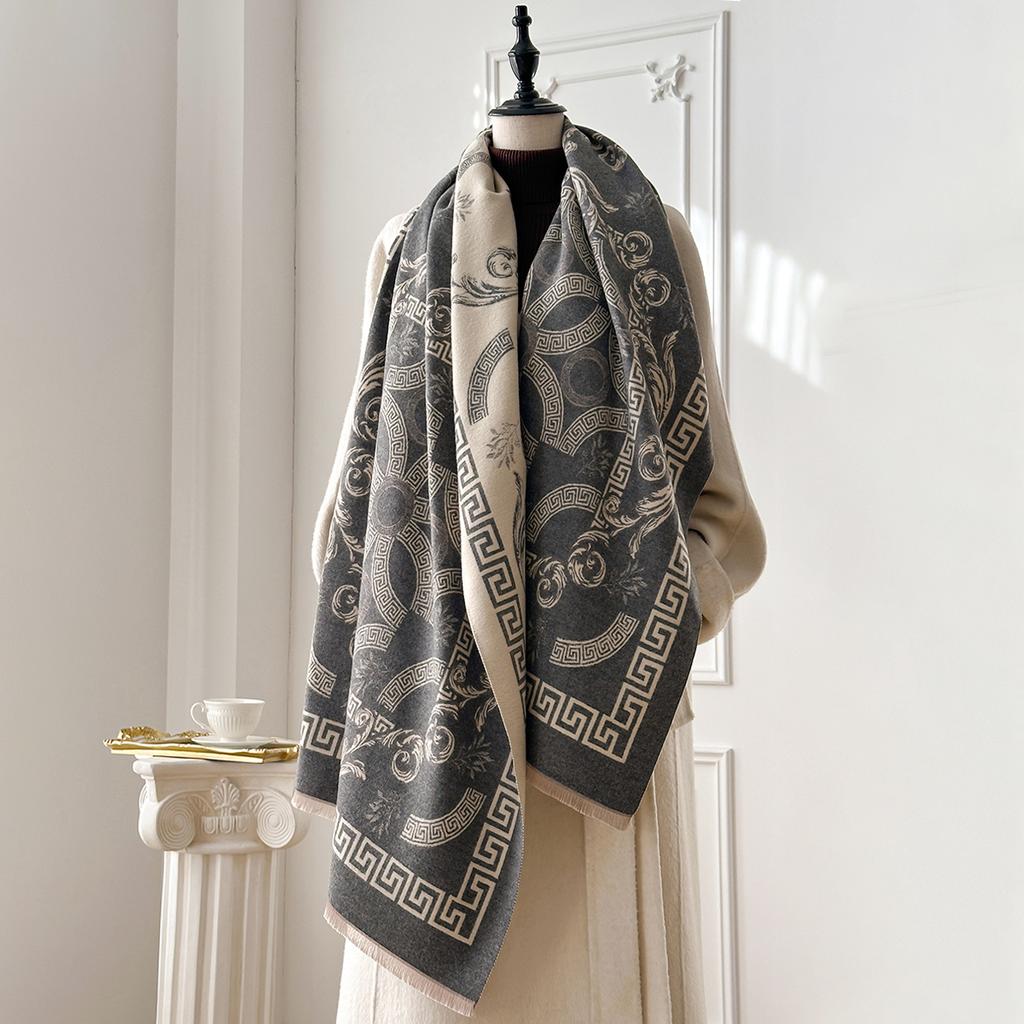 Luxury Winter Cashmere Scarf Women New Design Warm Pashmina Blanket Poncho Scarves Female Print Shawl Thick Foulard Bufanda