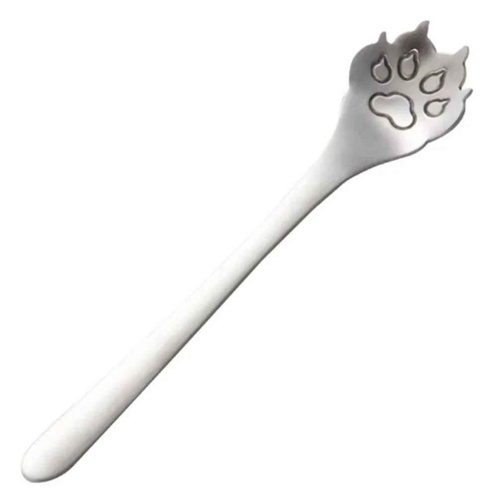 304 Stainless Steel Funny Cat Paw Teaspoon Kitchen Tableware Dog Paw Spoon Coffee Spoon Dessert Tea Accessories
