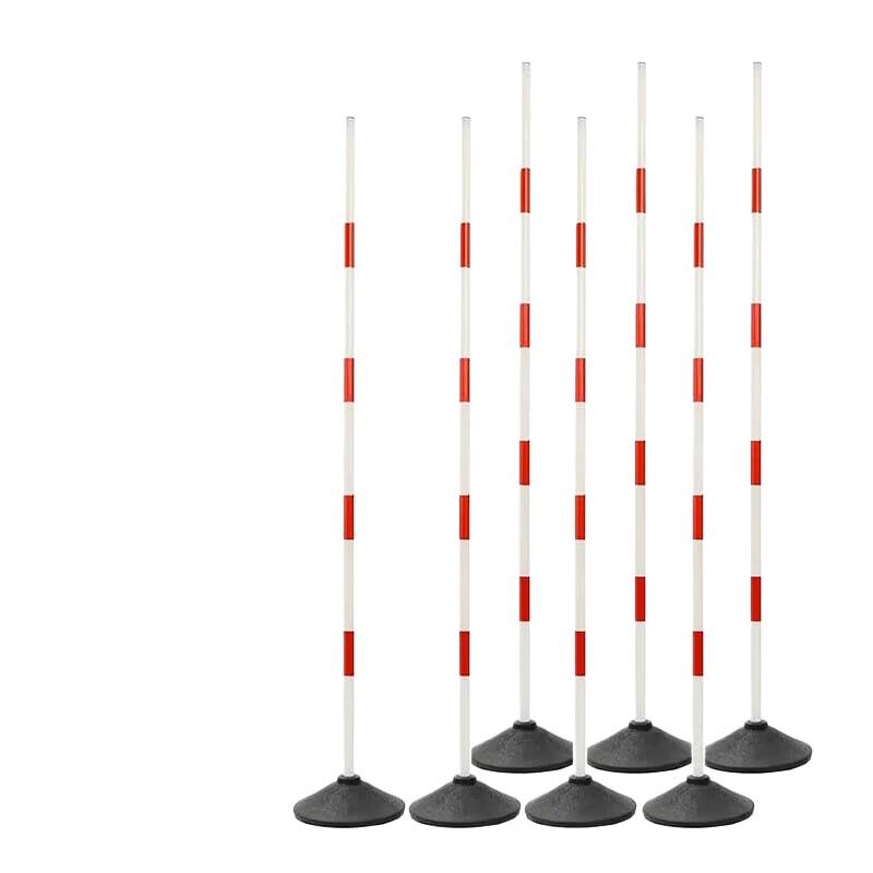 Xintaihang Agility Training Pole Set with Rubber Bases, 7-Pack
