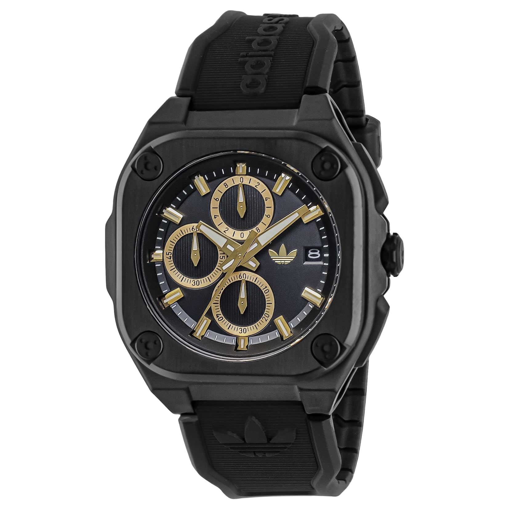 

[Adidas Original Swatch] CITY TECH THREE CHRONO Black Dial Stainless Steel Mineral Glass Quartz Watch Brand AOFH24020 Men s [Item]