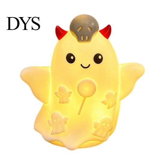 Battery Operated Table Lamp Cute Halloween Ghost/Pumpkin LED Night Light for Desktop Decoration, Ornament Nursery with Warm Glow Home Party Decor