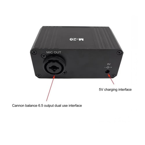High-Gain Microphone Preamp with 48V Phantom Power, 27dB XLR Output, and 6.5mm Single-Ended Input with 22dB Gain, for Dynamic and Condenser Microphone