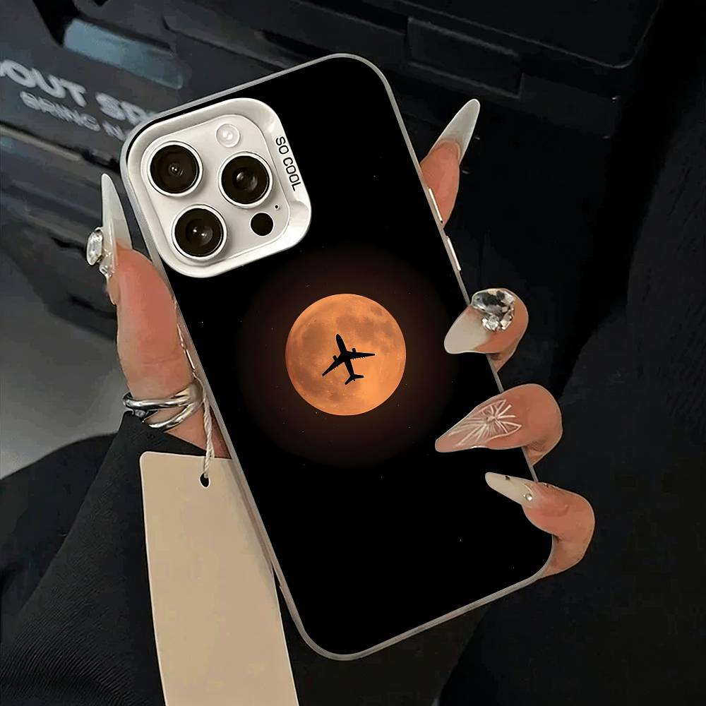 Aircraft & Sky Phone Case For iPhone 17,16,15,14,13,12,11 Plus,Pro Max,XS,white Silver Phone Case