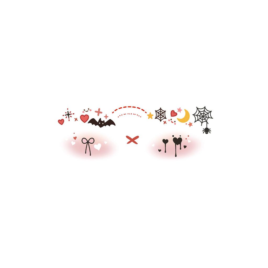 Halloween Colorful Makeup Face Stickers Halloween Holiday Party Show Temporary Face Stickers
