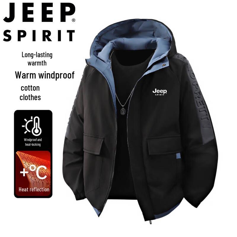 JEEP SPIRIT Men's Winter Graphene Hooded Padded Jacket