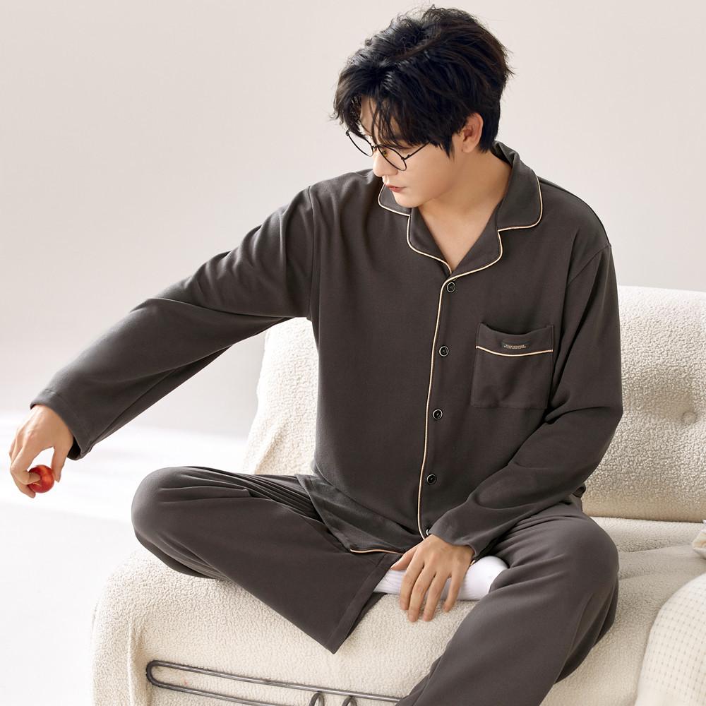 Thickened couple pajamas long-sleeved thick German velvet large-size home autumn and winter men's and women's warm loungewear suits can be worn 