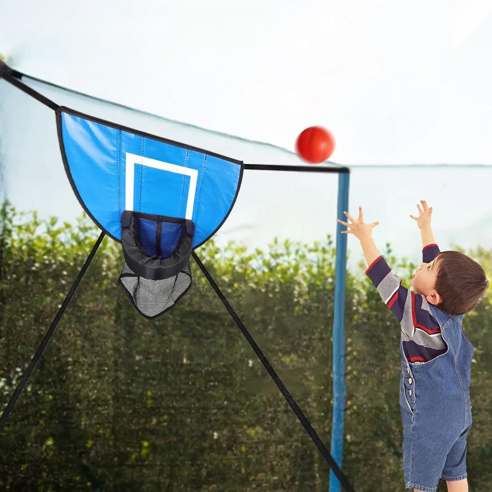 Trampoline Basketball Hoop with Pump and Mini Ball Kids Sport Games Easy To Assemble for Trampoline and All Ages
